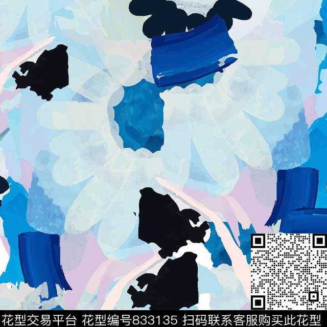 花卉大花纪梵希givenchy数码印花华亿平台下载（图片编号: 833135） - 瓦栏（Walan）