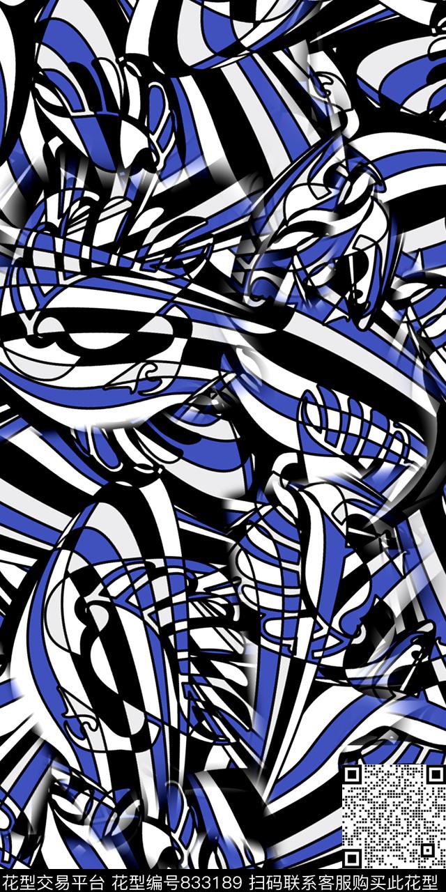 不规则几何色块乱花数码印花华亿平台下载（图片编号: 833189） - 瓦栏（Walan）