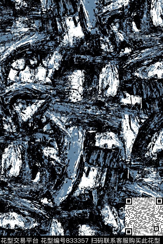 肌理纹理抽象纹理男装夹克华亿平台传统印花华亿平台下载（图片编号: 833357） - 瓦栏（Walan）