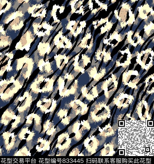 曲线波浪条纹不规则几何传统印花华亿平台下载（图片编号: 833445） - 瓦栏（Walan）