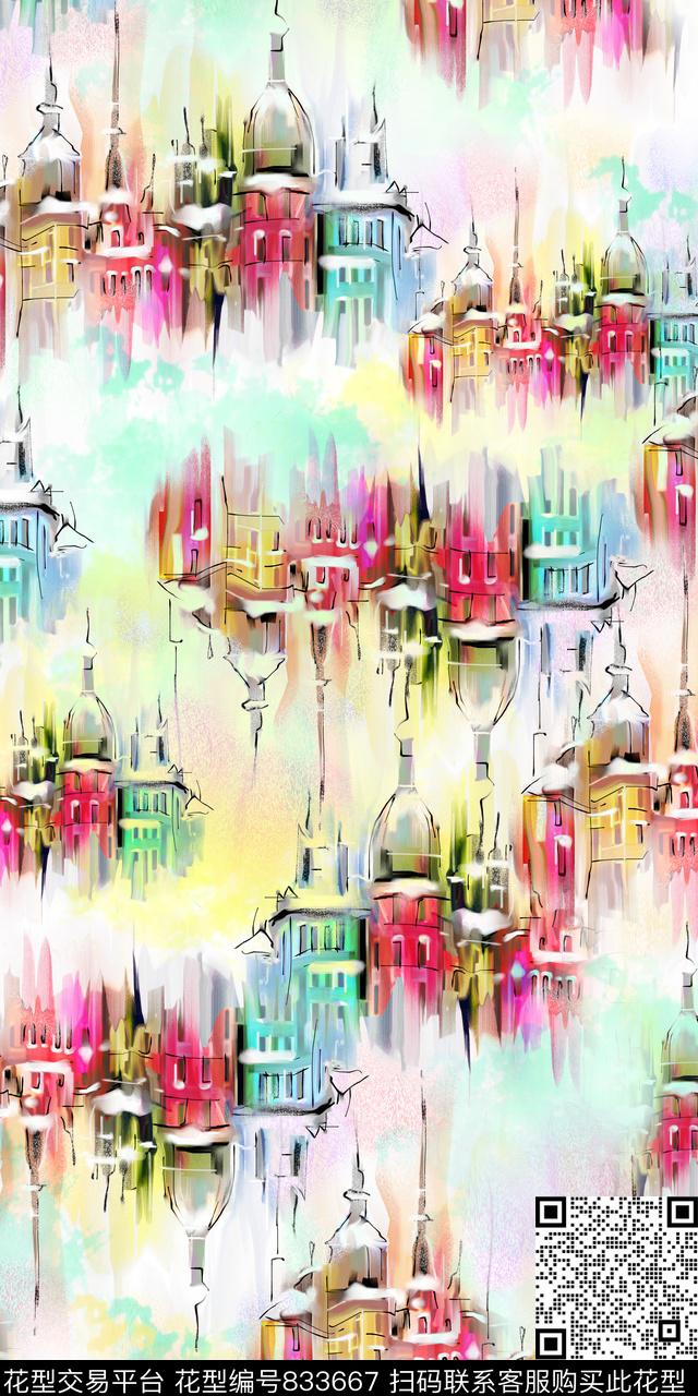 婴童房屋满版数码华亿平台数码印花华亿平台下载（图片编号: 833667） - 瓦栏（Walan）