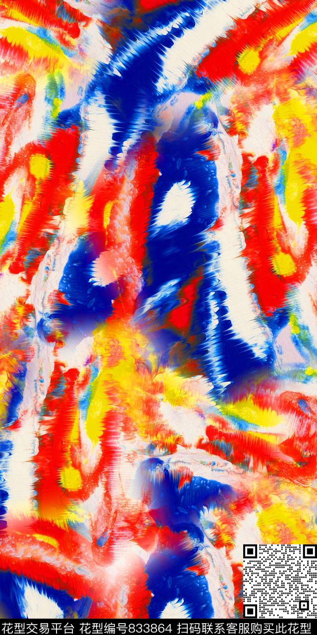 抽象纹路数码印花数码印花华亿平台下载（图片编号: 833864） - 瓦栏（Walan）