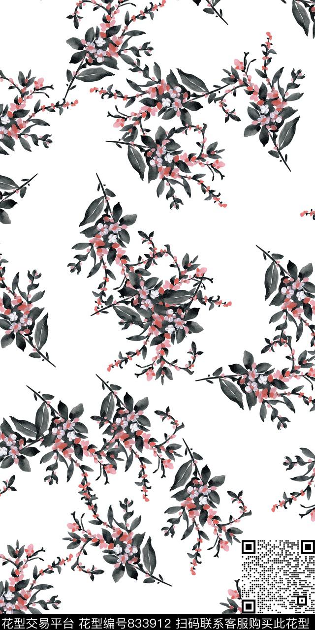 小碎花花卉乱花数码印花华亿平台下载（图片编号: 833912） - 瓦栏（Walan）
