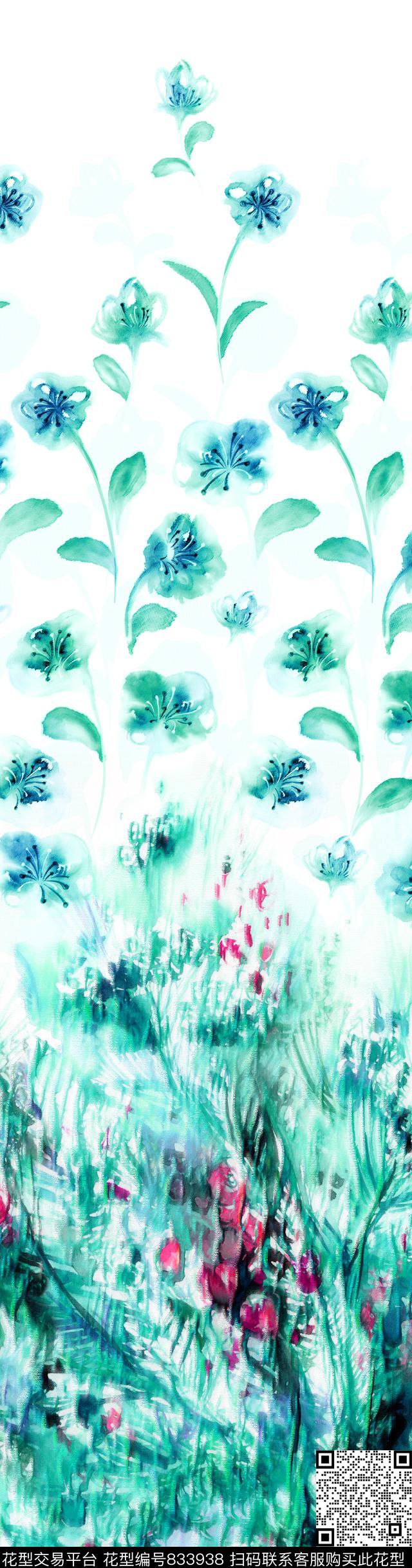 大花花卉花朵传统印花华亿平台下载（图片编号: 833938） - 瓦栏（Walan）