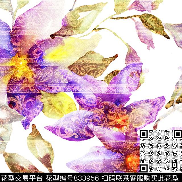 小碎花花卉花朵传统印花华亿平台下载（图片编号: 833956） - 瓦栏（Walan）