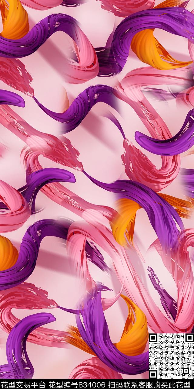 分形乱花数码数码印花华亿平台下载（图片编号: 834006） - 瓦栏（Walan）