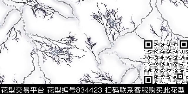 裂纹曲线波浪条纹数码印花华亿平台下载（图片编号: 834423） - 瓦栏（Walan）