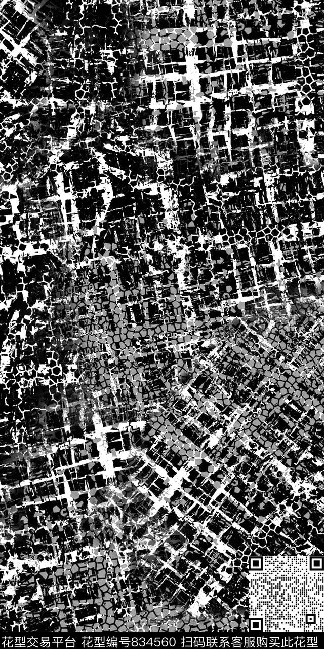 数码抽象几何数码印花华亿平台下载（图片编号: 834560） - 瓦栏（Walan）