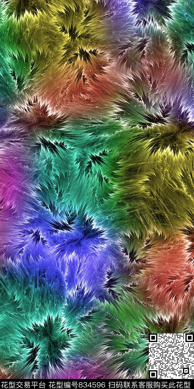 抽象数码几何数码印花华亿平台下载（图片编号: 834596） - 瓦栏（Walan）