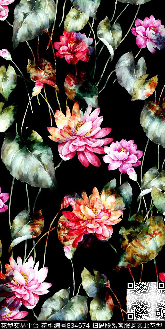 小碎花乱花花朵数码印花华亿平台下载（图片编号: 834674） - 瓦栏（Walan）