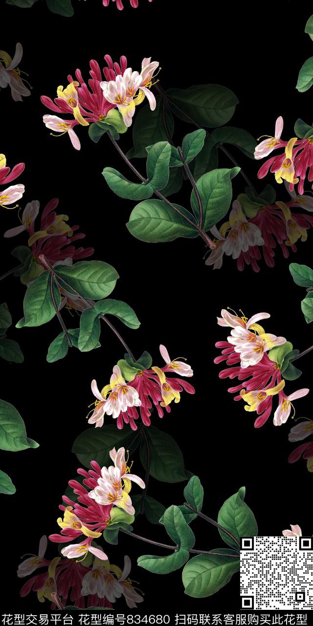 小碎花乱花花朵数码印花华亿平台下载（图片编号: 834680） - 瓦栏（Walan）