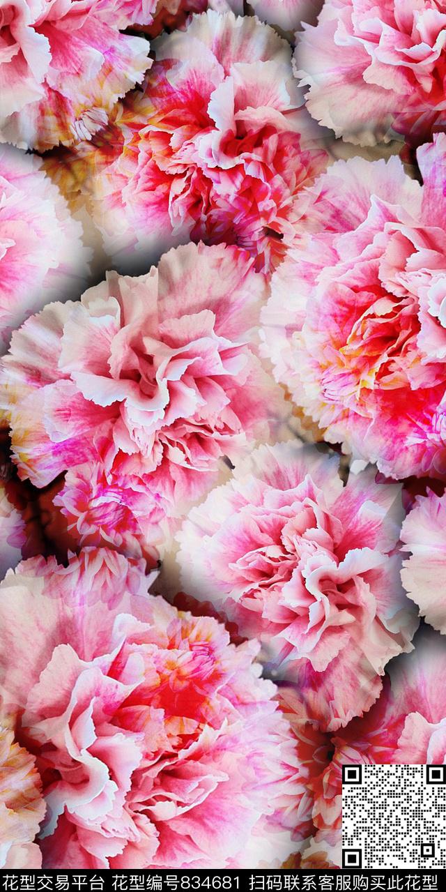 乱花花朵鲜花数码印花华亿平台下载（图片编号: 834681） - 瓦栏（Walan）