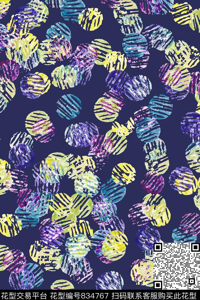 水彩波点颓废纹理传统印花华亿平台下载（图片编号: 834767） - 瓦栏（Walan）