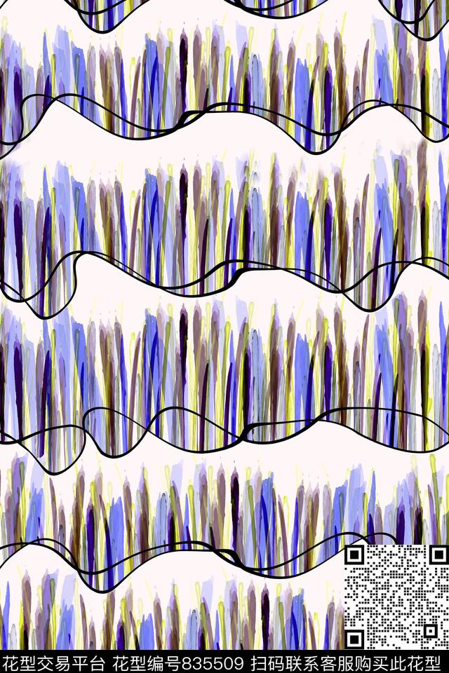 条子几何水彩条纹传统印花华亿平台下载（图片编号: 835509） - 瓦栏（Walan）