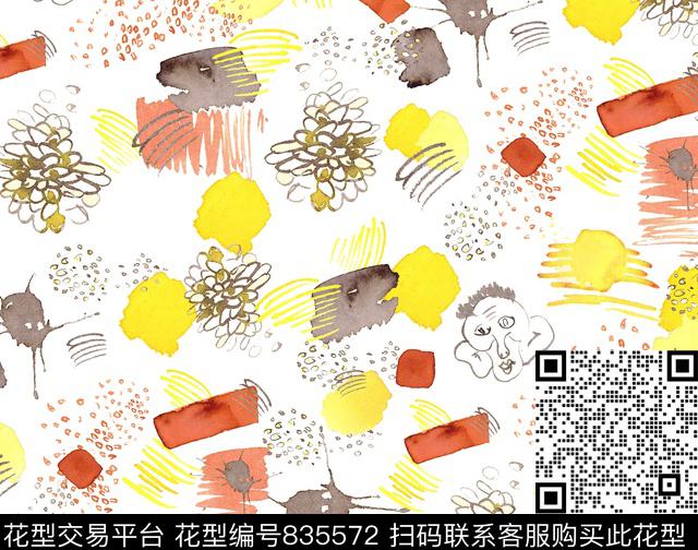 插画趣味水彩传统印花华亿平台下载（图片编号: 835572） - 瓦栏（Walan）