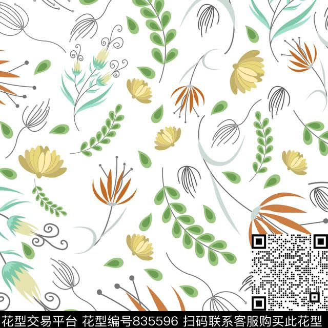 传统民族风几何花卉花朵花卉传统印花华亿平台下载（图片编号: 835596） - 瓦栏（Walan）