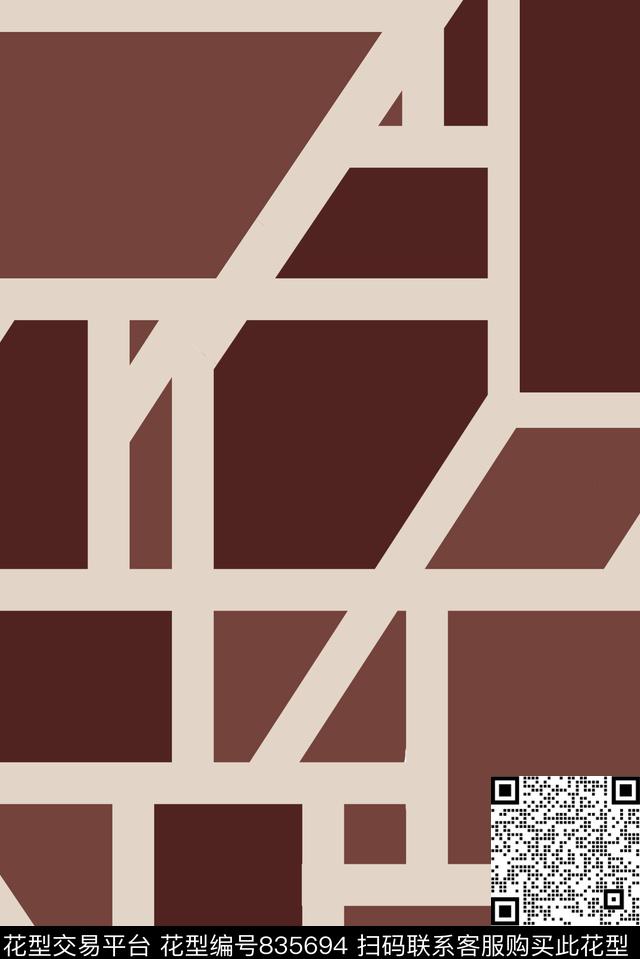 解构色块几何传统印花华亿平台下载（图片编号: 835694） - 瓦栏（Walan）