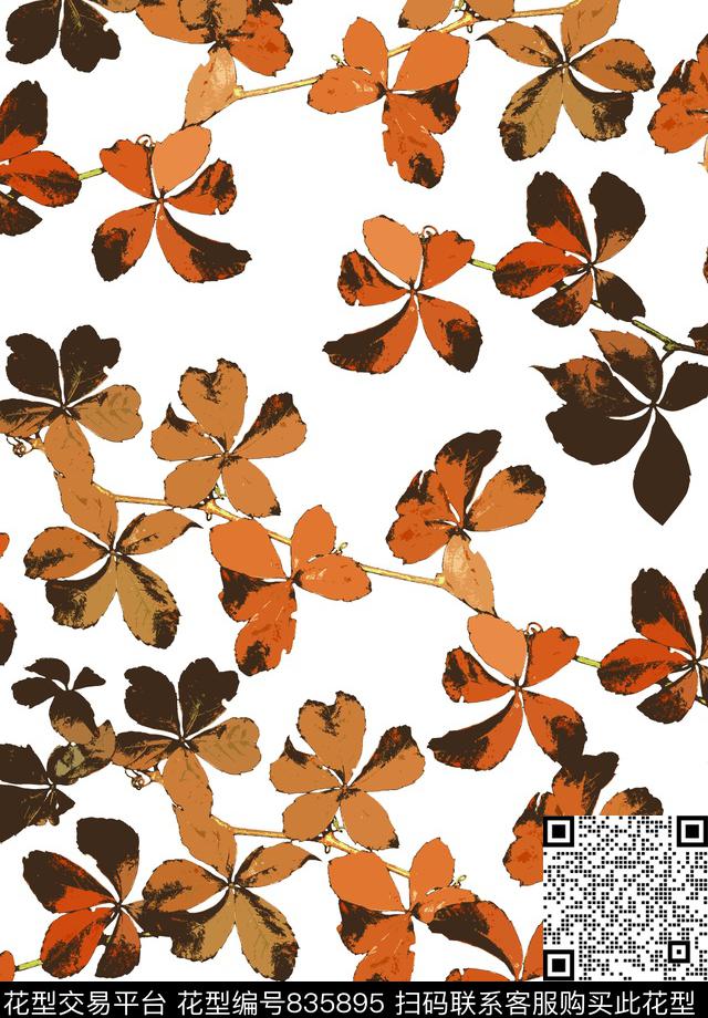 枫叶时尚女装传统印花华亿平台下载（图片编号: 835895） - 瓦栏（Walan）