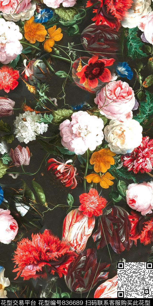 数码乱花小碎花数码印花华亿平台下载（图片编号: 836689） - 瓦栏（Walan）