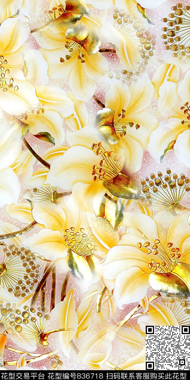 数码乱花小碎花数码印花华亿平台下载（图片编号: 836718） - 瓦栏（Walan）