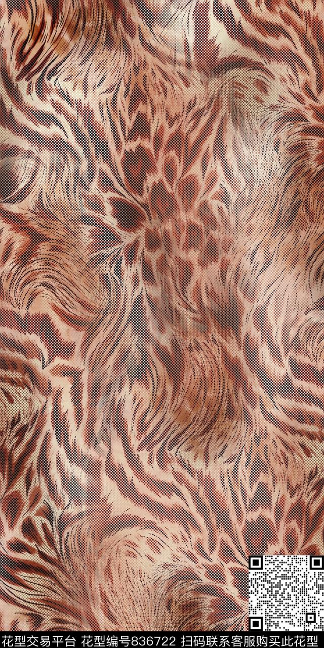 豹纹泥点抽象数码印花华亿平台下载（图片编号: 836722） - 瓦栏（Walan）