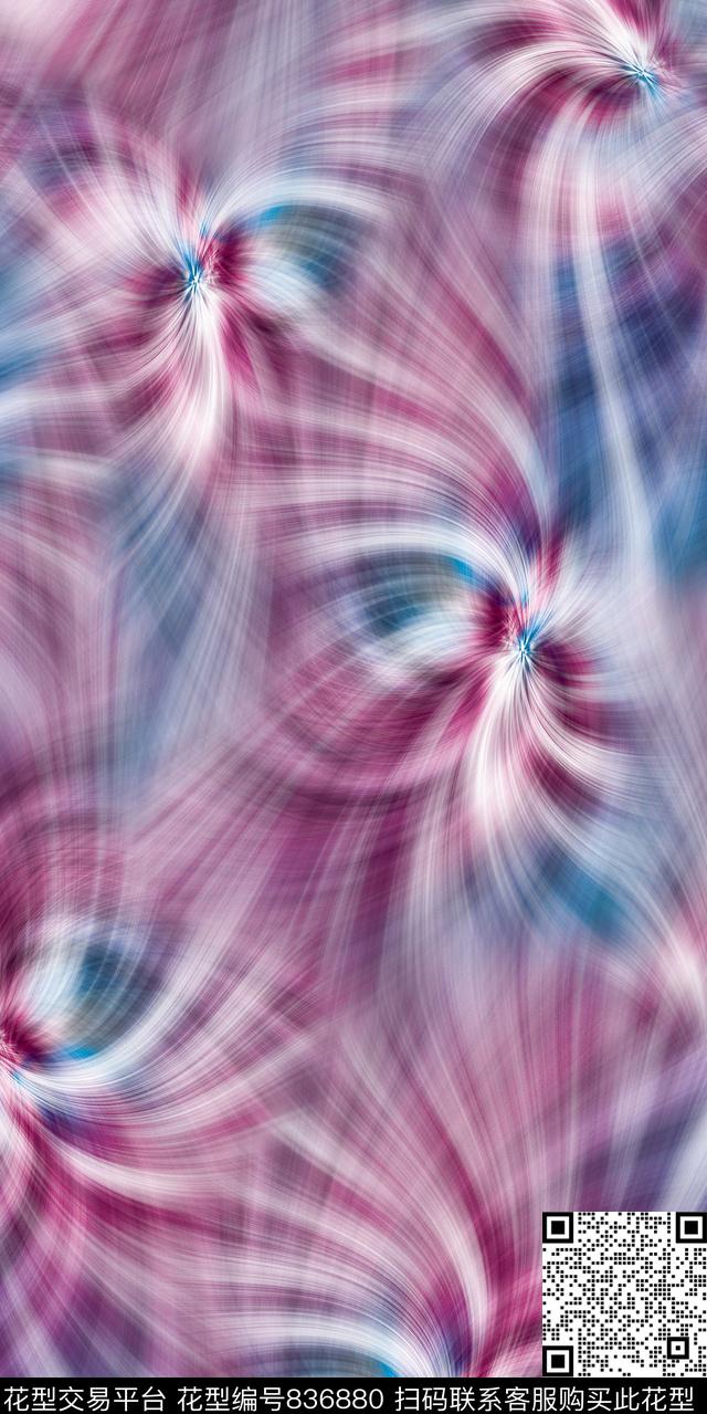 纹路晕染数码印花华亿平台下载（图片编号: 836880） - 瓦栏（Walan）