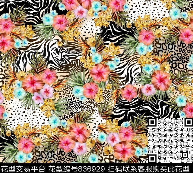 牵牛花花朵花卉数码印花华亿平台下载（图片编号: 836929） - 瓦栏（Walan）