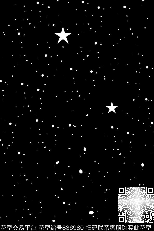 五角星抽象斑点男装华亿平台传统印花华亿平台下载（图片编号: 836980） - 瓦栏（Walan）