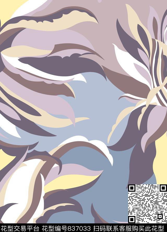 花卉传统民族风几何花卉解构传统印花华亿平台下载（图片编号: 837033） - 瓦栏（Walan）