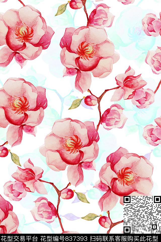 休闲风素雅花卉女装裙子泳衣夹克外套印花数码印花华亿平台下载（图片编号: 837393） - 瓦栏（Walan）