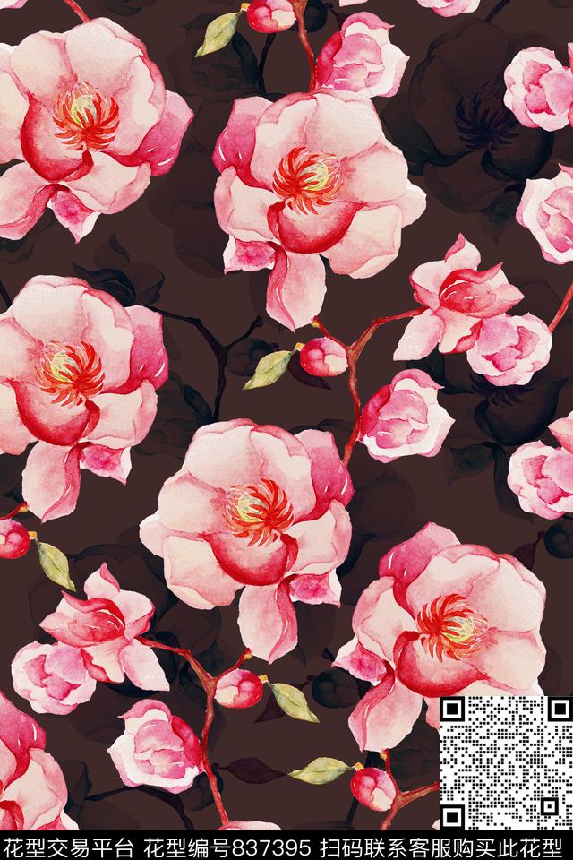 休闲风素雅花卉女装裙子泳衣夹克外套印花数码印花华亿平台下载（图片编号: 837395） - 瓦栏（Walan）