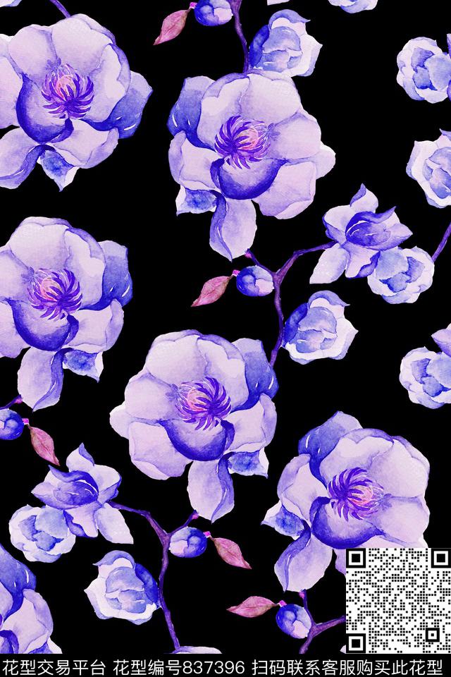 休闲风素雅花卉女装裙子泳衣夹克外套印花数码印花华亿平台下载（图片编号: 837396） - 瓦栏（Walan）