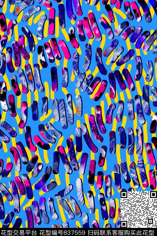 不规则几何抱枕家纺数码印花华亿平台下载（图片编号: 837559） - 瓦栏（Walan）