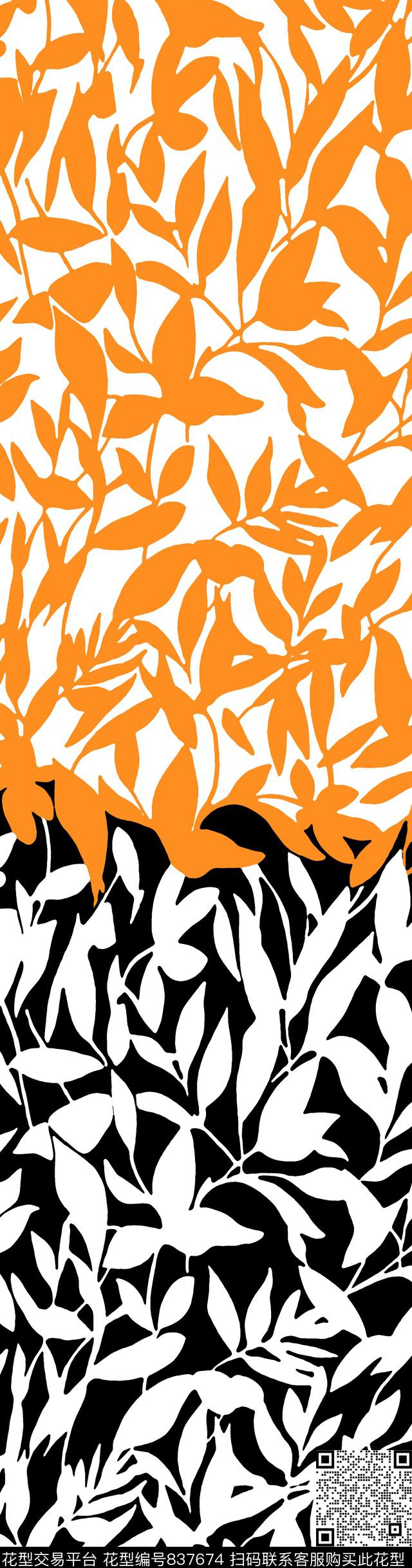 花鸟竹叶花卉传统印花华亿平台下载（图片编号: 837674） - 瓦栏（Walan）