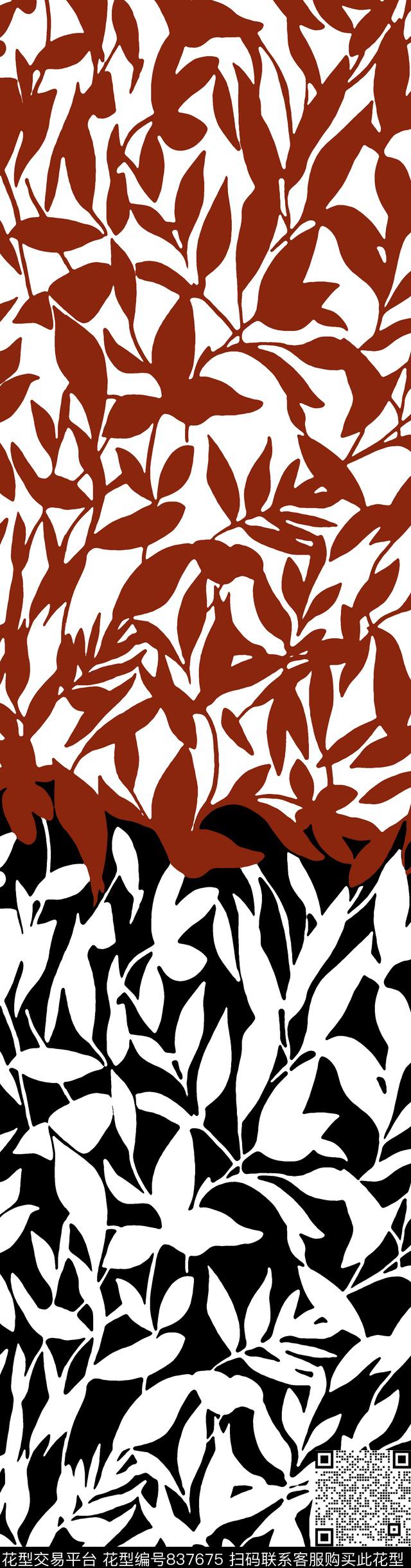 花鸟竹叶花卉传统印花华亿平台下载（图片编号: 837675） - 瓦栏（Walan）