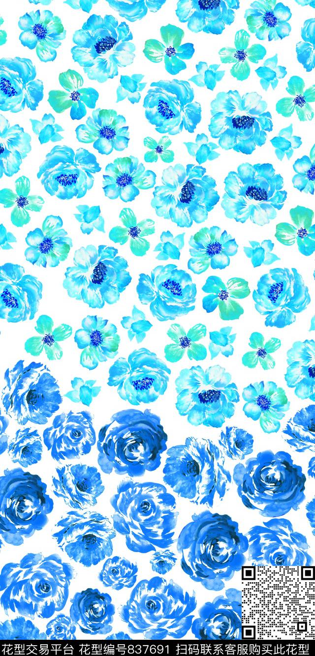 小碎花花卉花朵传统印花华亿平台下载（图片编号: 837691） - 瓦栏（Walan）