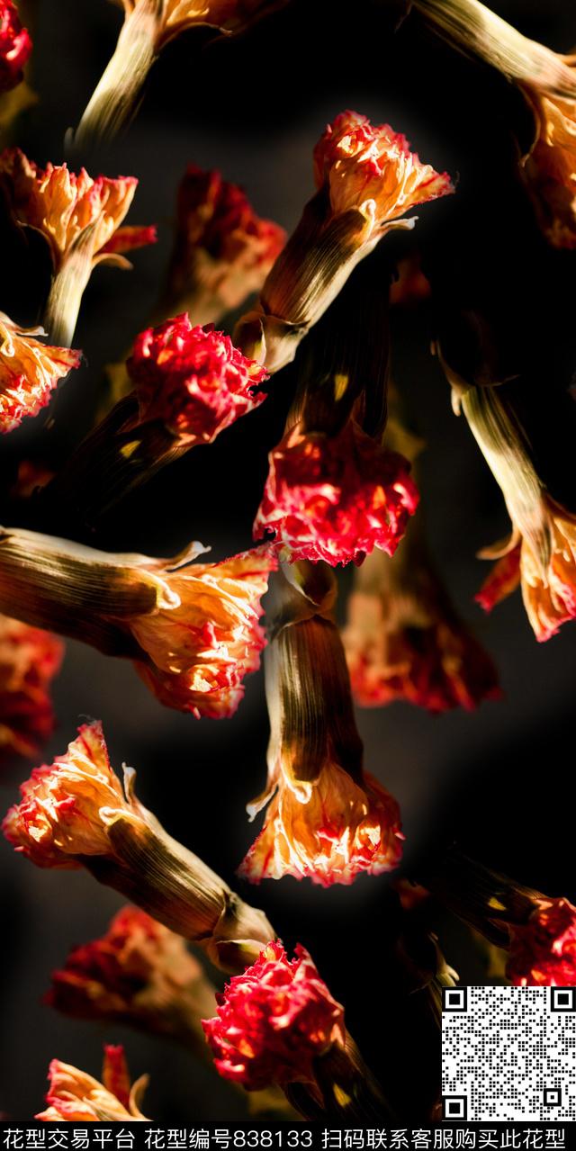 小碎花真花花卉数码印花华亿平台下载（图片编号: 838133） - 瓦栏（Walan）