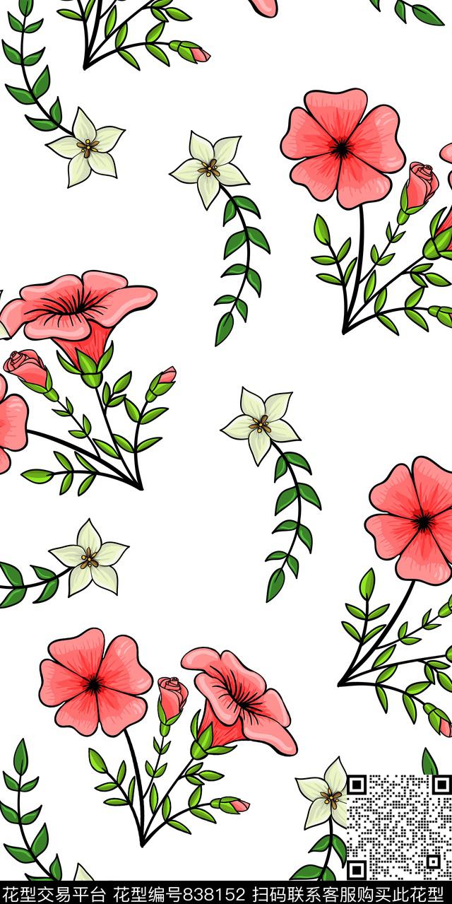 玉兰花牡丹花朵传统印花华亿平台下载（图片编号: 838152） - 瓦栏（Walan）