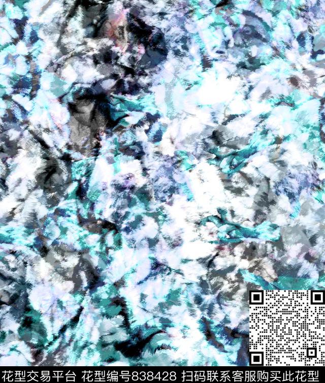 笔刷纹理笔触数码印花华亿平台下载（图片编号: 838428） - 瓦栏（Walan）