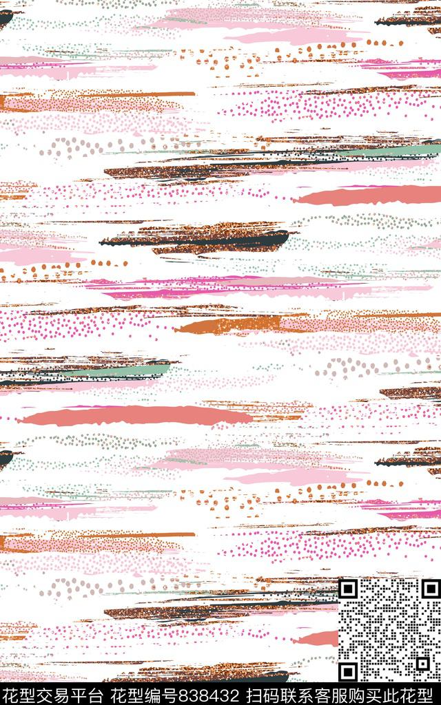 不规则横条纹彩色条纹条纹层次传统印花华亿平台下载（图片编号: 838432） - 瓦栏（Walan）