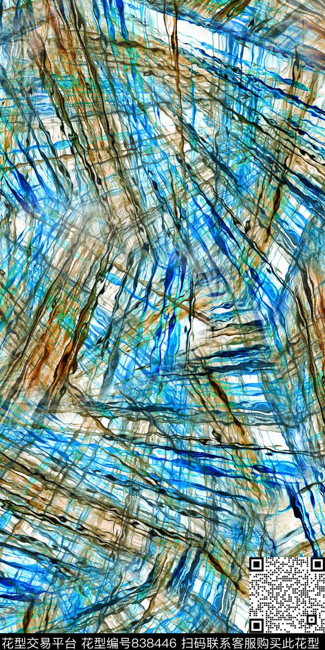 分形抽象乱花数码印花华亿平台下载（图片编号: 838446） - 瓦栏（Walan）