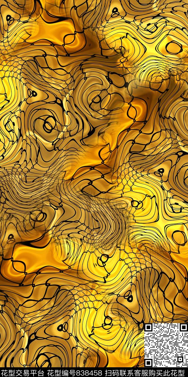 分形抽象乱花数码印花华亿平台下载（图片编号: 838458） - 瓦栏（Walan）