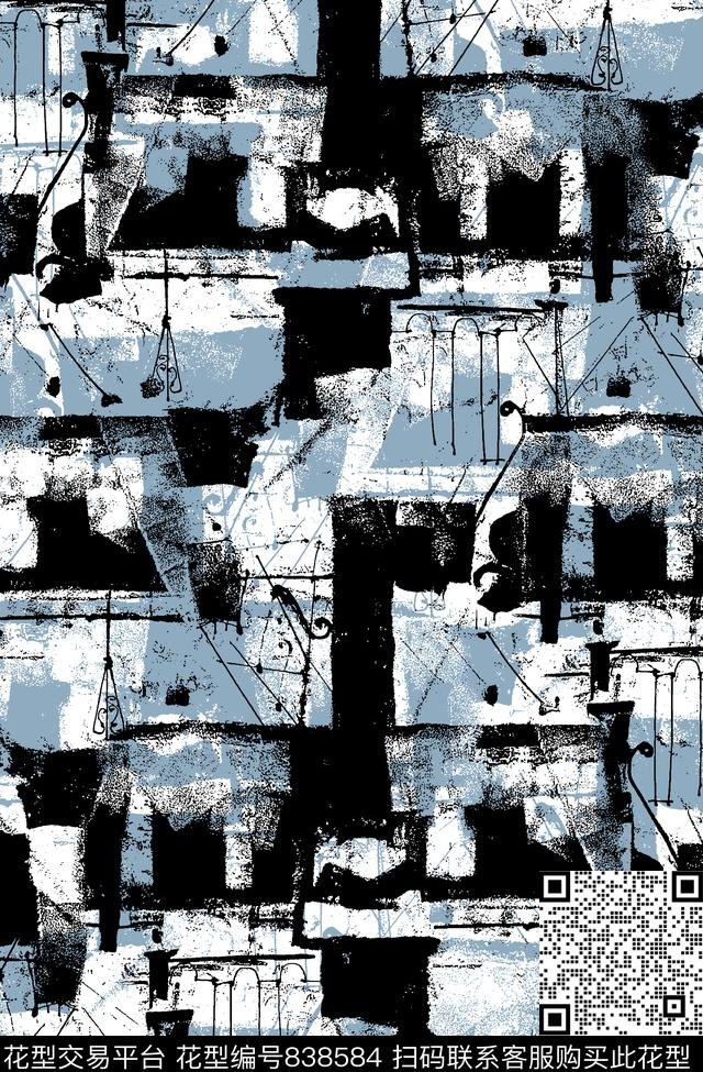 抽象纹理肌理纹理几何传统印花华亿平台下载（图片编号: 838584） - 瓦栏（Walan）