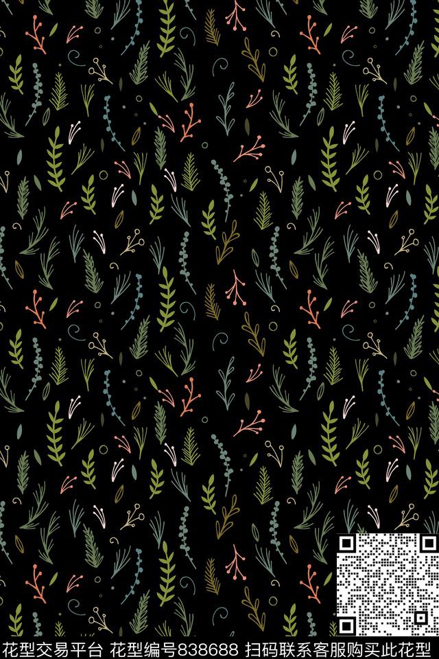 手绘小花小碎花传统印花华亿平台下载（图片编号: 838688） - 瓦栏（Walan）