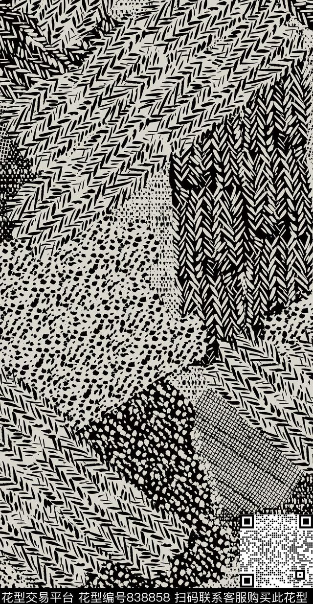 几何机理抽象的传统印花华亿平台下载（图片编号: 838858） - 瓦栏（Walan）