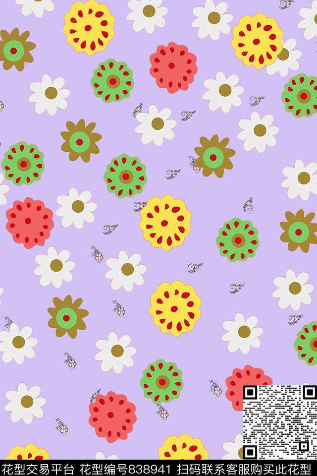 小碎花花卉可爱传统印花华亿平台下载（图片编号: 838941） - 瓦栏（Walan）