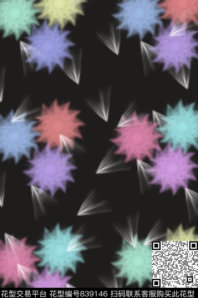 绚丽复古多彩数码印花华亿平台下载（图片编号: 839146） - 瓦栏（Walan）