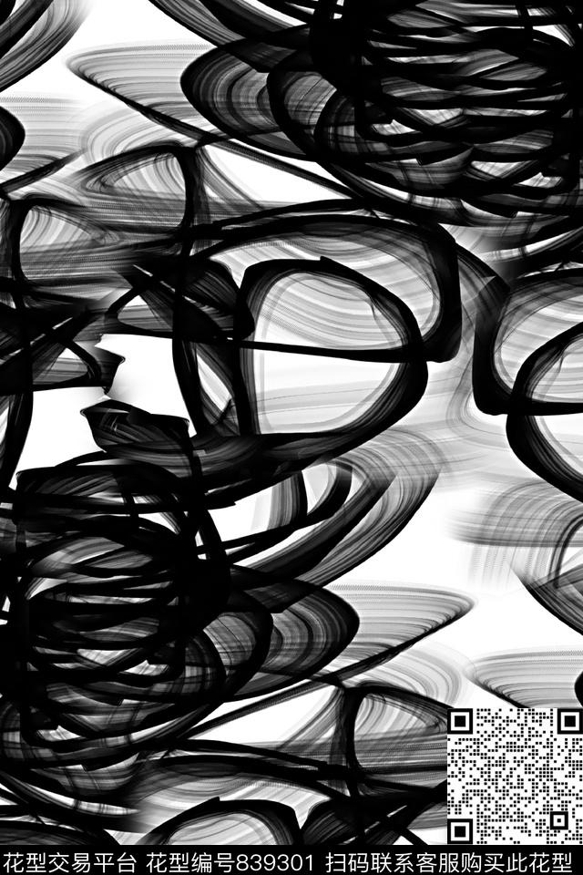 抽象纹理几何男装华亿平台数码印花华亿平台下载（图片编号: 839301） - 瓦栏（Walan）