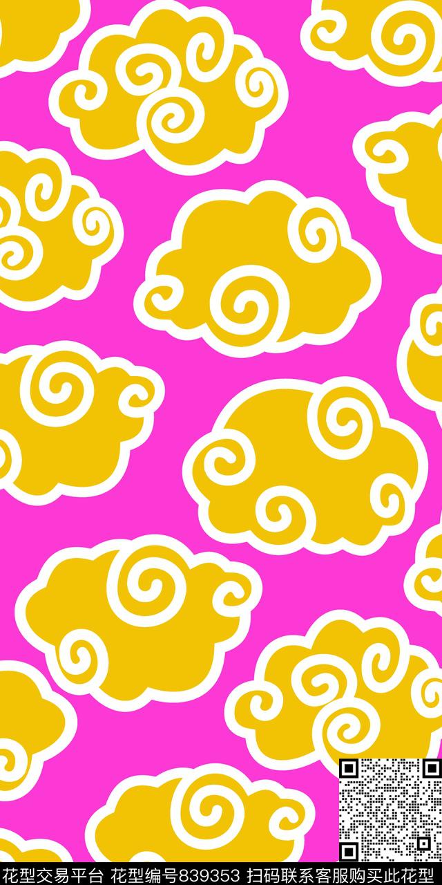 欧美大牌风范中国祥云女装华亿平台传统印花华亿平台下载（图片编号: 839353） - 瓦栏（Walan）