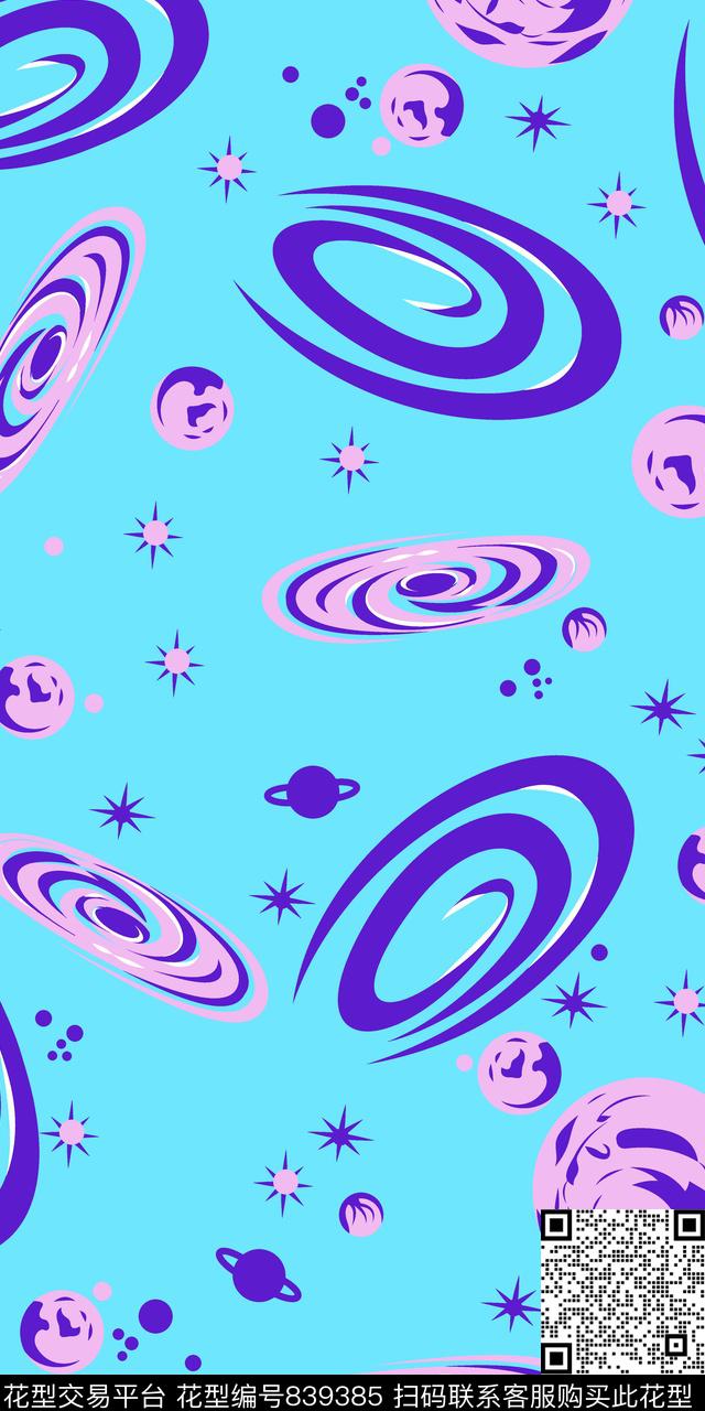 大牌秋冬花卉外太空星空星河传统印花华亿平台下载（图片编号: 839385） - 瓦栏（Walan）